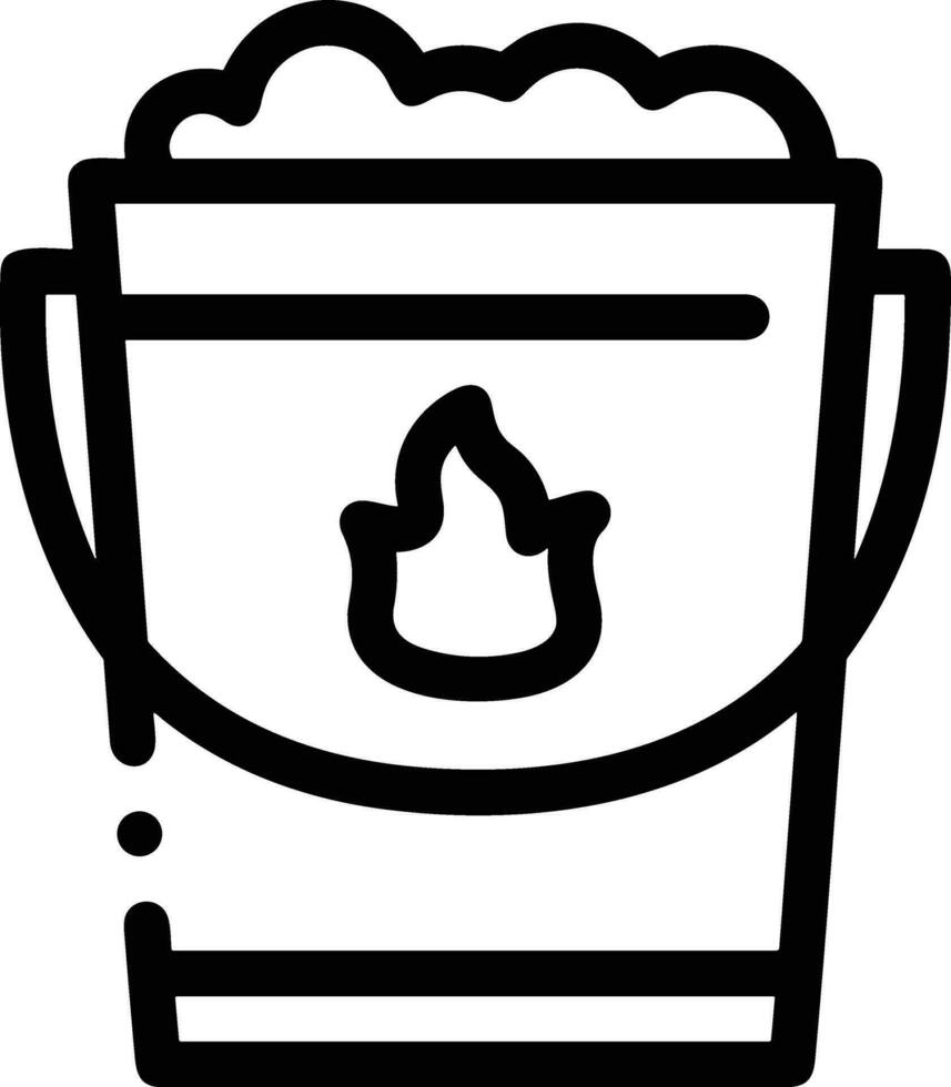 Bucket icon symbol vector image. Illustration of the bucket cleaning equipment washing outline design image. EPS 10