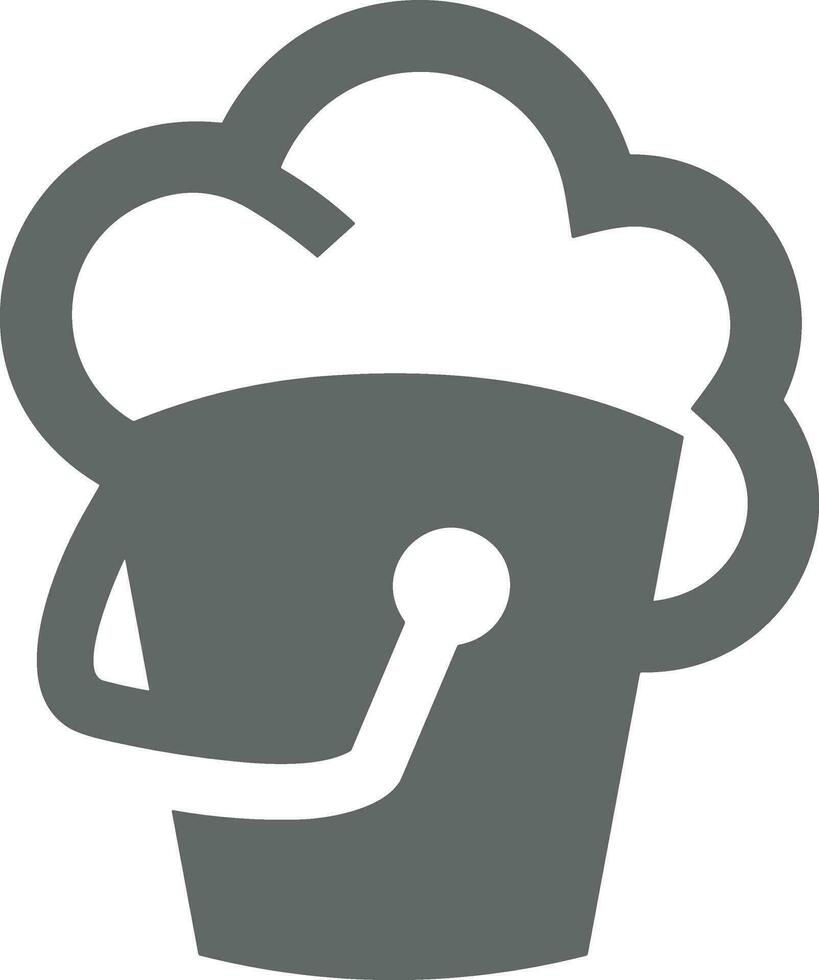 Bucket icon symbol vector image. Illustration of the bucket cleaning equipment washing outline design image. EPS 10
