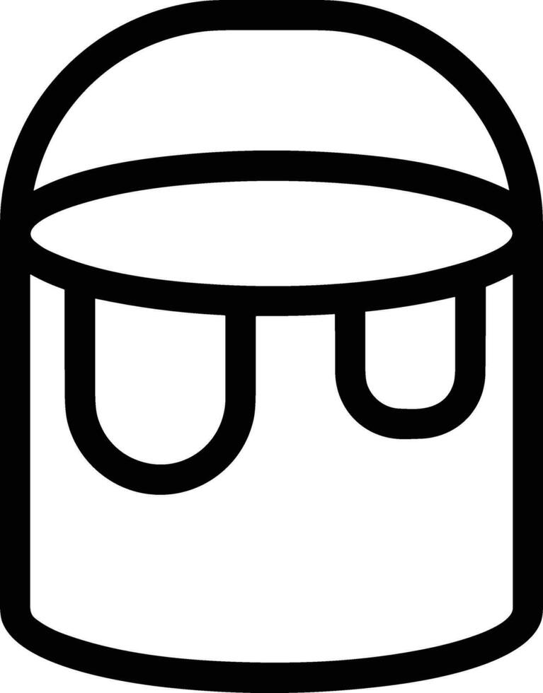 Bucket icon symbol vector image. Illustration of the bucket cleaning equipment washing outline design image. EPS 10