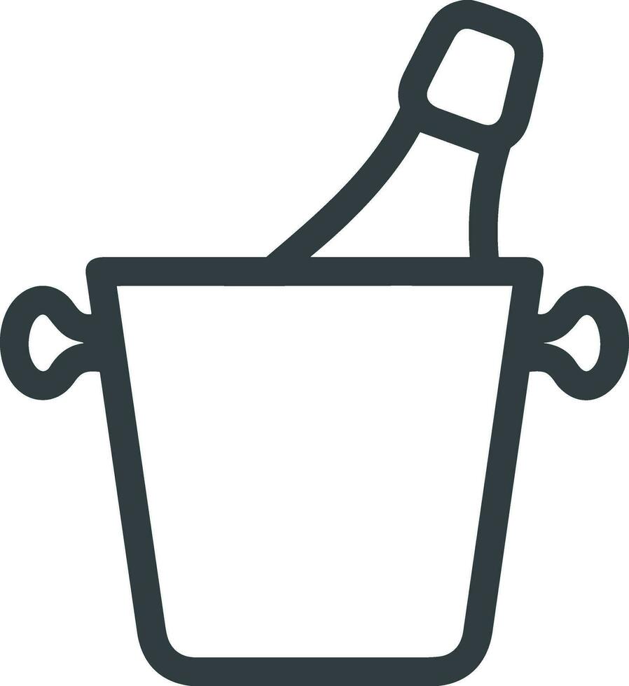 Bucket icon symbol vector image. Illustration of the bucket cleaning equipment washing outline design image. EPS 10