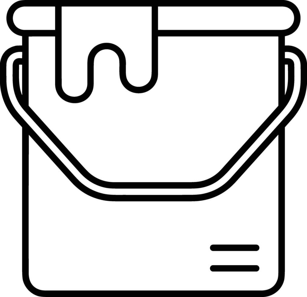 Bucket icon symbol vector image. Illustration of the bucket cleaning equipment washing outline design image. EPS 10