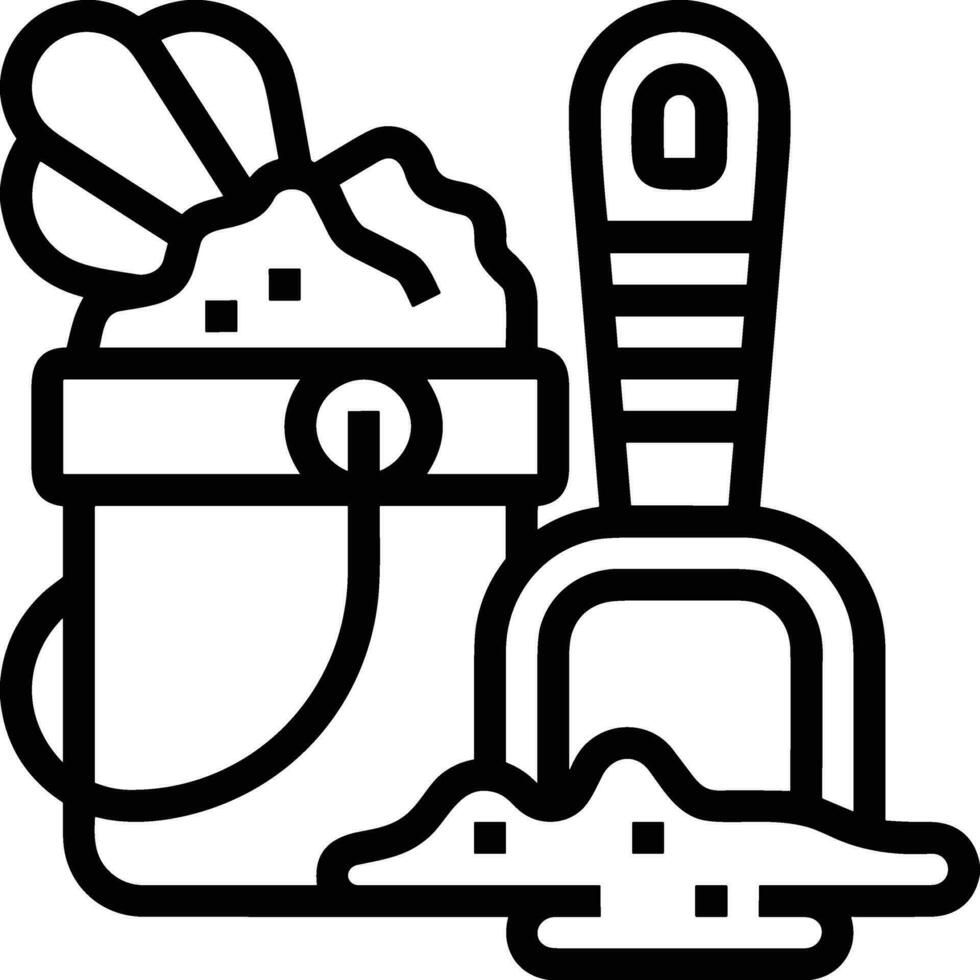 Bucket icon symbol vector image. Illustration of the bucket cleaning equipment washing outline design image. EPS 10