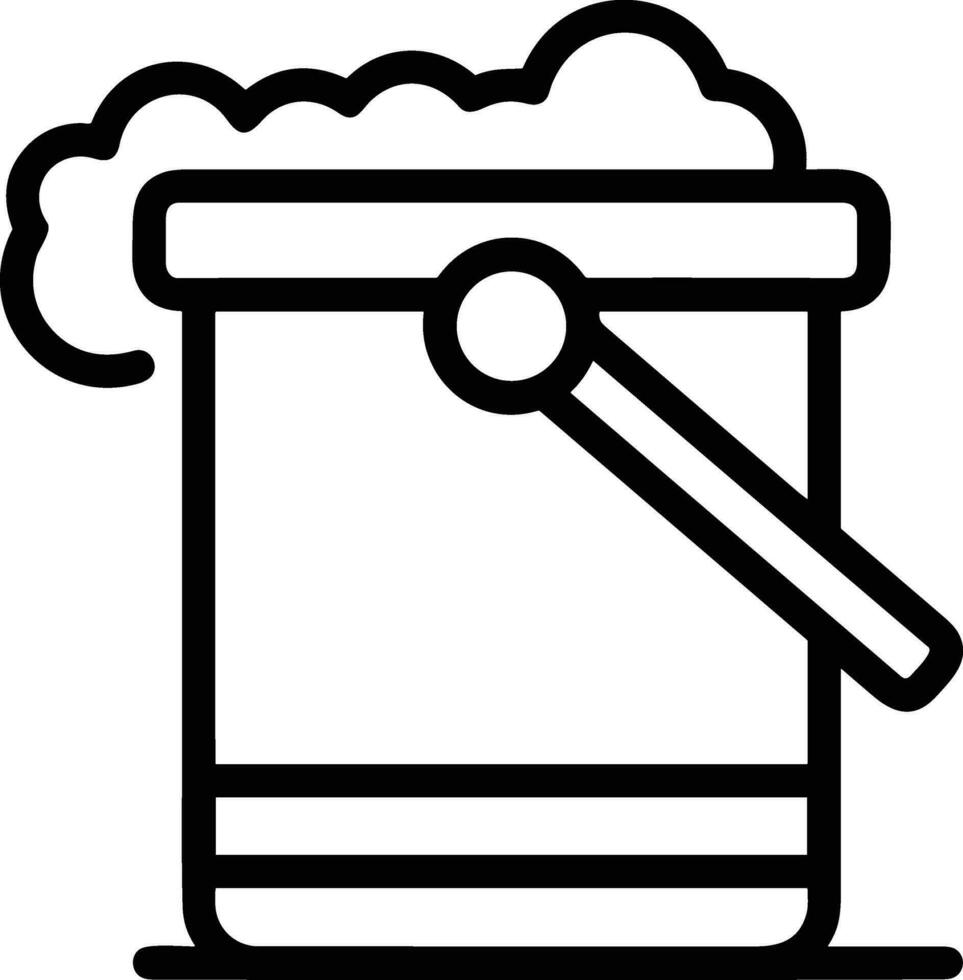 Bucket icon symbol vector image. Illustration of the bucket cleaning equipment washing outline design image. EPS 10