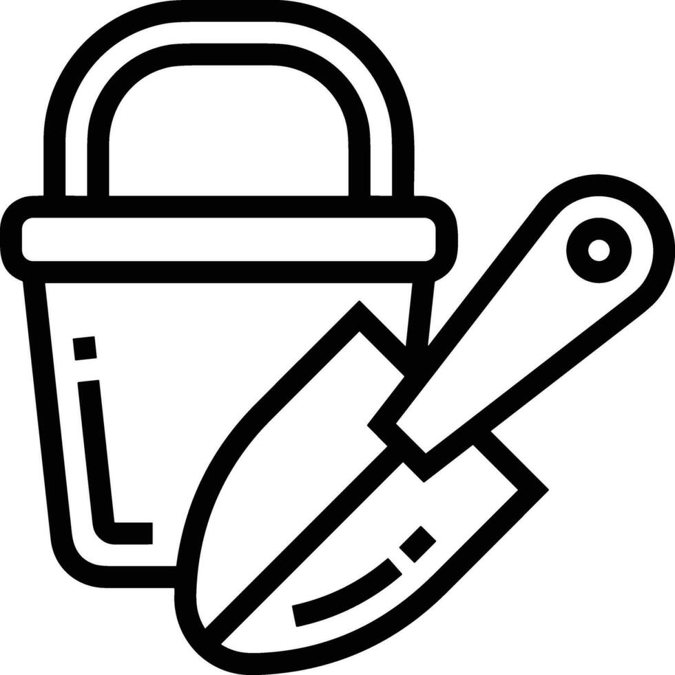 Bucket icon symbol vector image. Illustration of the bucket cleaning equipment washing outline design image. EPS 10
