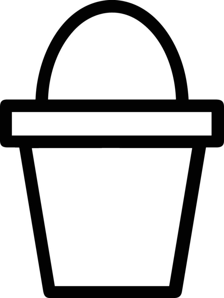 Bucket icon symbol vector image. Illustration of the bucket cleaning equipment washing outline design image. EPS 10