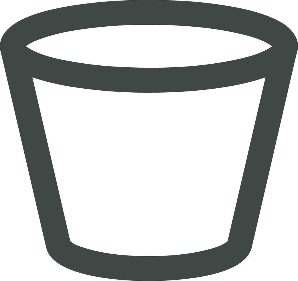 Bucket icon symbol vector image. Illustration of the bucket cleaning equipment washing outline design image. EPS 10