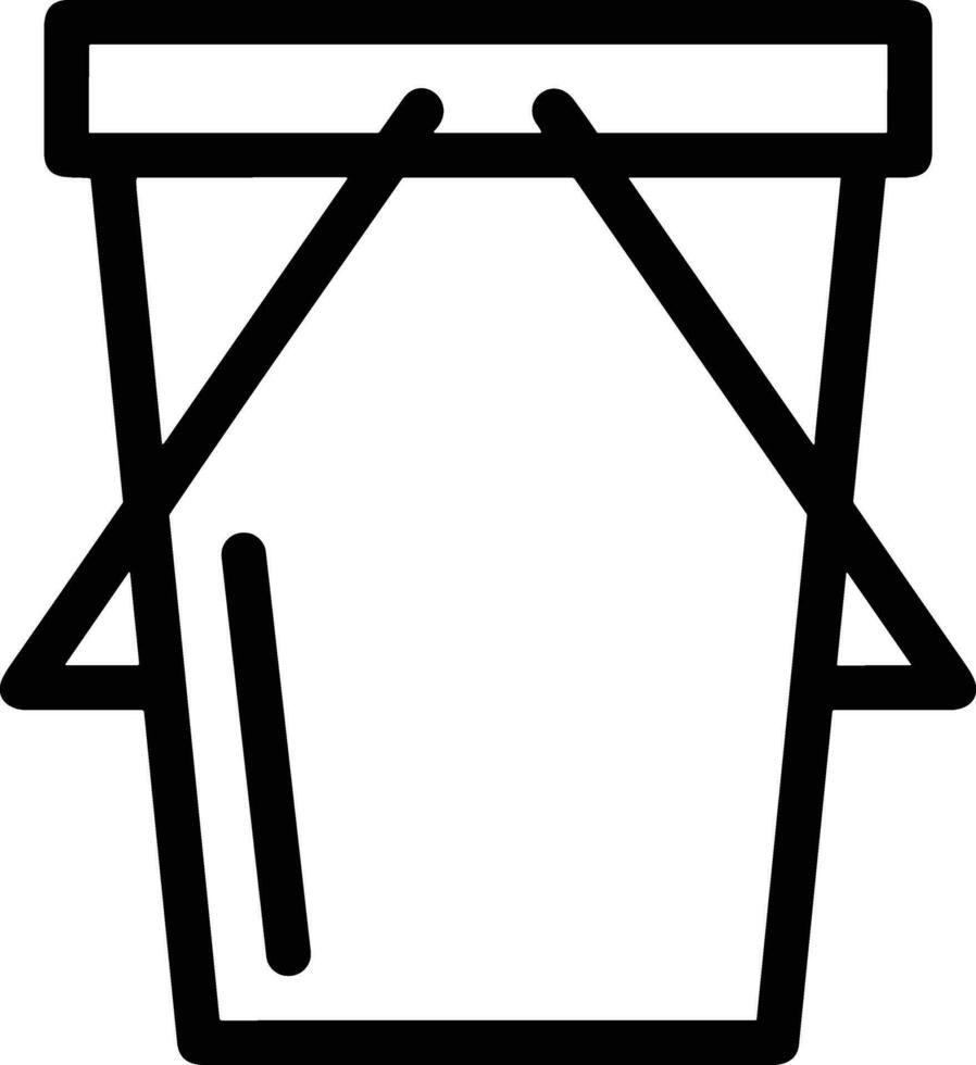 Bucket icon symbol vector image. Illustration of the bucket cleaning equipment washing outline design image. EPS 10