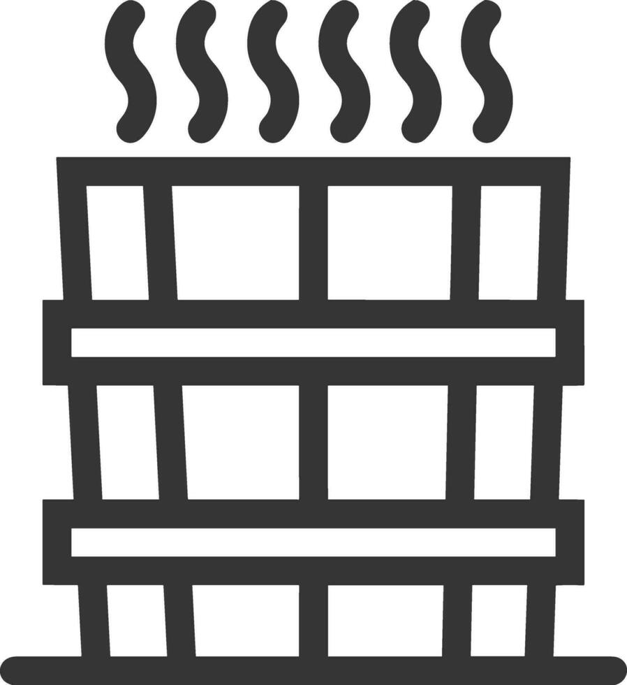 Bucket icon symbol vector image. Illustration of the bucket cleaning equipment washing outline design image. EPS 10