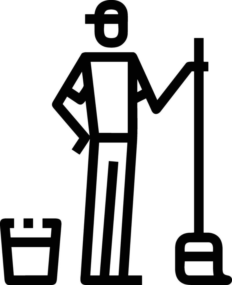 Bucket icon symbol vector image. Illustration of the bucket cleaning equipment washing outline design image. EPS 10