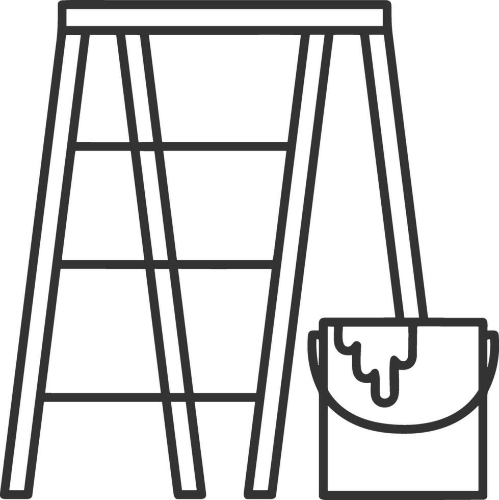Bucket icon symbol vector image. Illustration of the bucket cleaning equipment washing outline design image. EPS 10