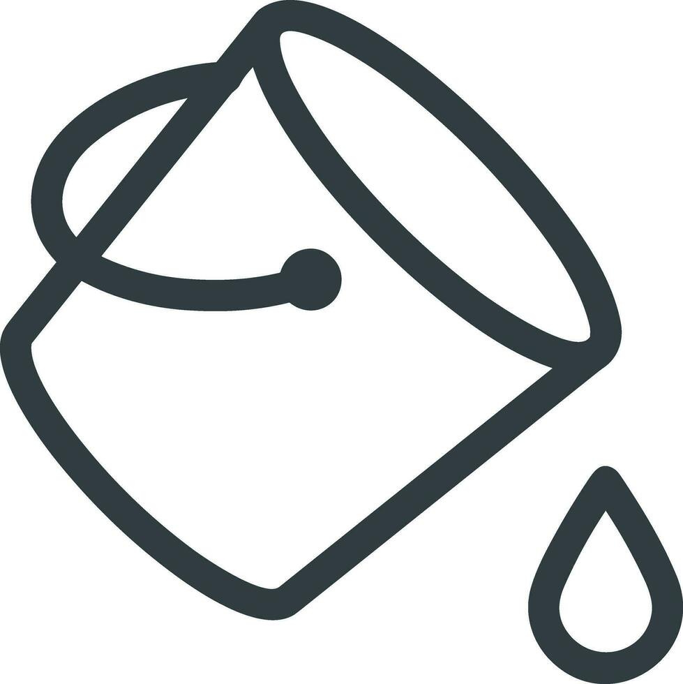 Bucket icon symbol vector image. Illustration of the bucket cleaning equipment washing outline design image. EPS 10