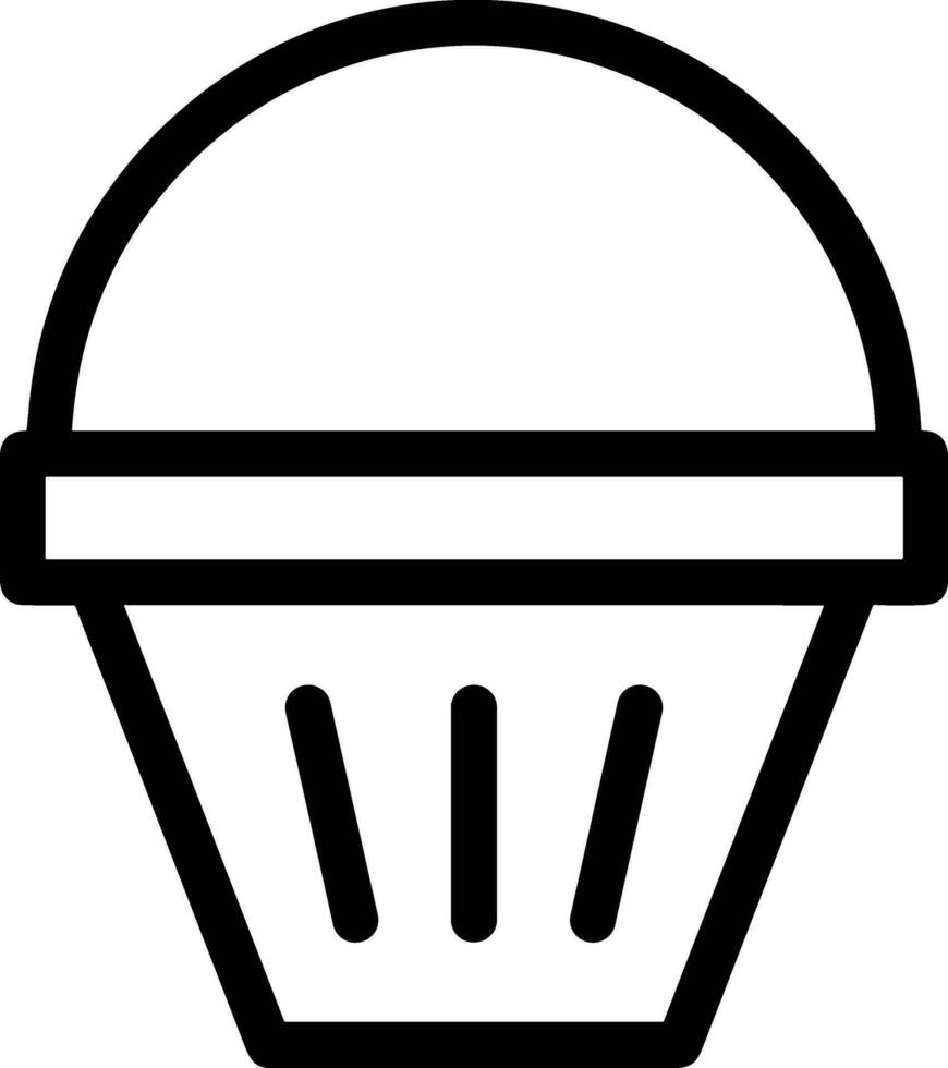 Bucket icon symbol vector image. Illustration of the bucket cleaning equipment washing outline design image. EPS 10