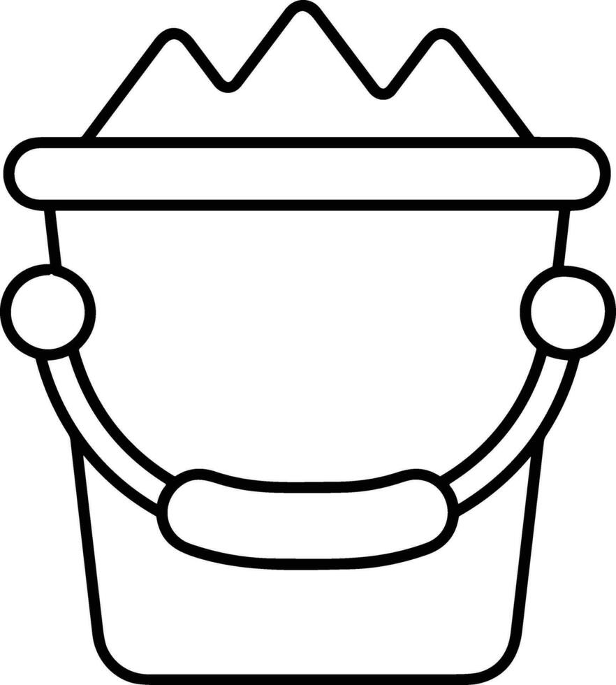 Bucket icon symbol vector image. Illustration of the bucket cleaning equipment washing outline design image. EPS 10