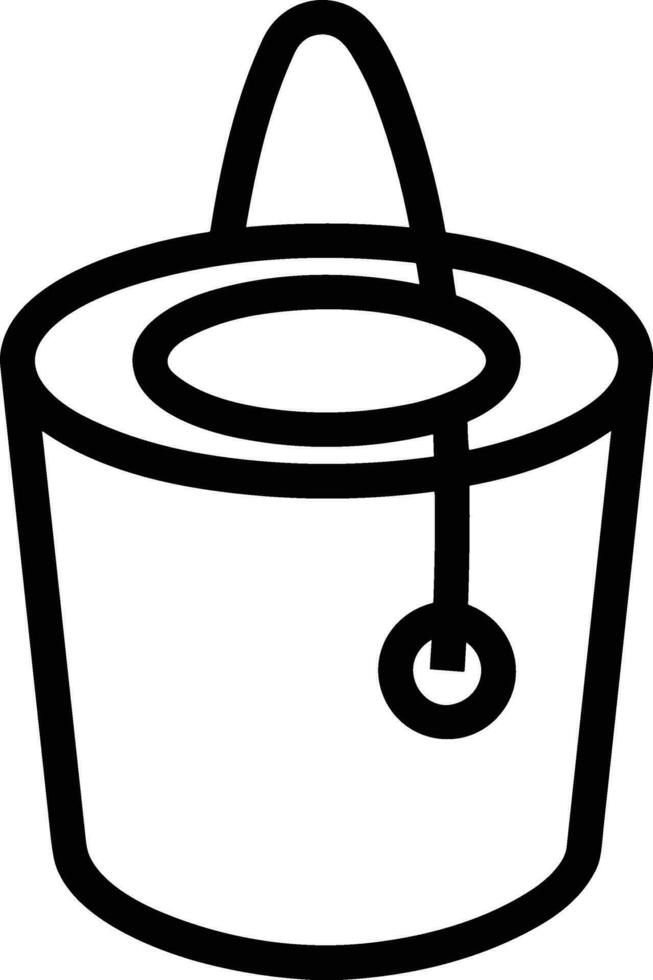 Bucket icon symbol vector image. Illustration of the bucket cleaning equipment washing outline design image. EPS 10