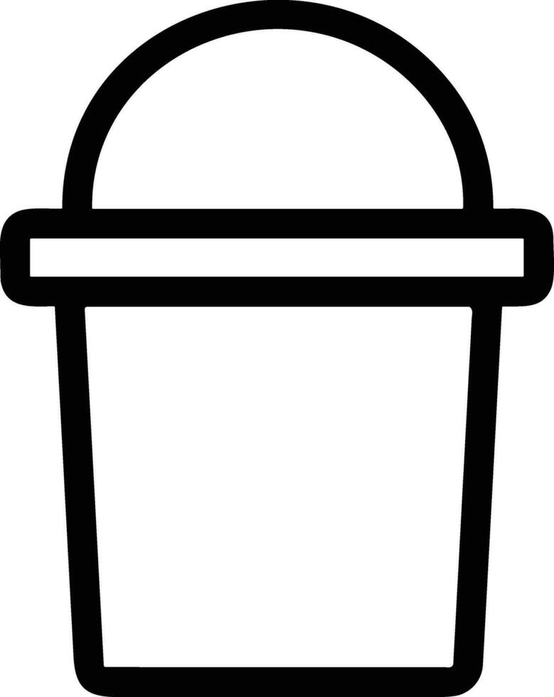 Bucket icon symbol vector image. Illustration of the bucket cleaning equipment washing outline design image. EPS 10