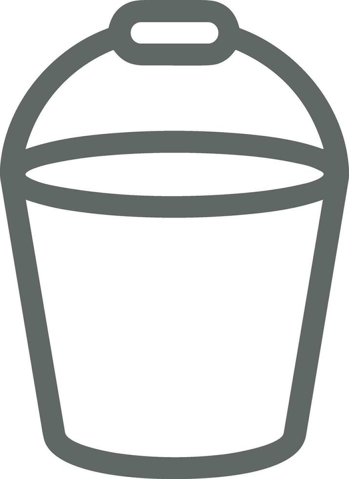 Bucket icon symbol vector image. Illustration of the bucket cleaning equipment washing outline design image. EPS 10