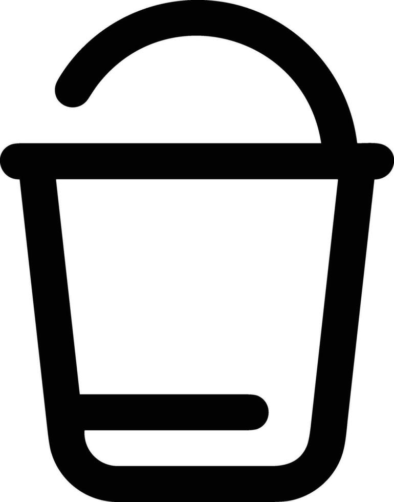 Bucket icon symbol vector image. Illustration of the bucket cleaning equipment washing outline design image. EPS 10