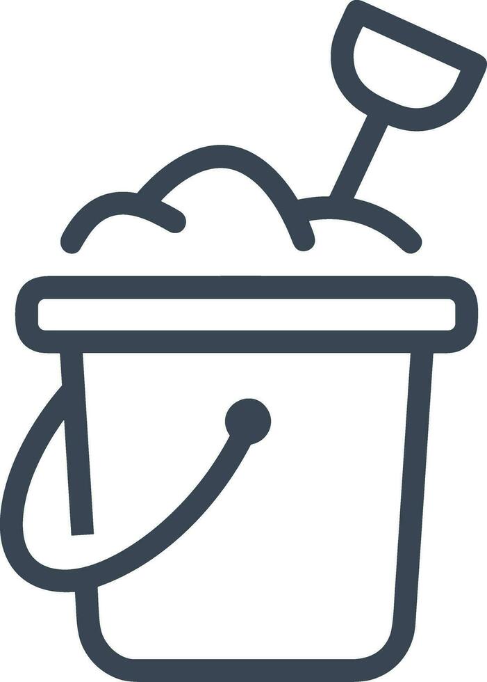 Bucket icon symbol vector image. Illustration of the bucket cleaning equipment washing outline design image. EPS 10