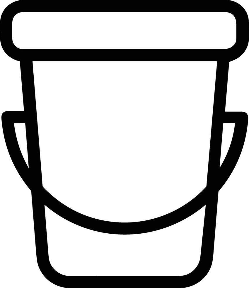 Bucket icon symbol vector image. Illustration of the bucket cleaning equipment washing outline design image. EPS 10