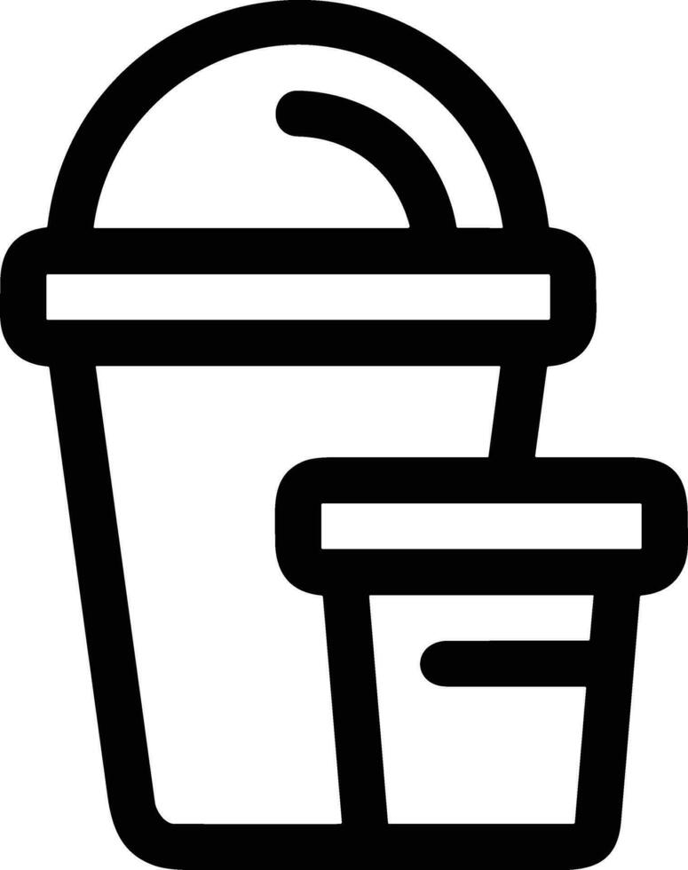 Bucket icon symbol vector image. Illustration of the bucket cleaning equipment washing outline design image. EPS 10