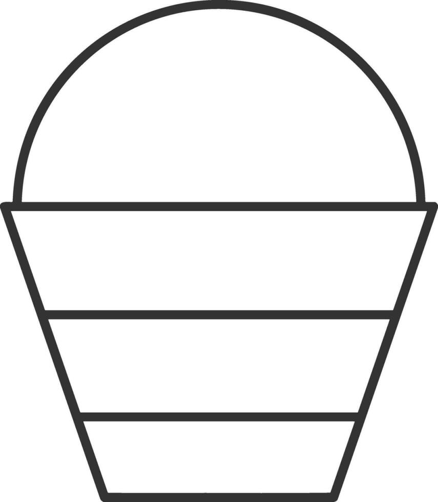 Bucket icon symbol vector image. Illustration of the bucket cleaning equipment washing outline design image. EPS 10