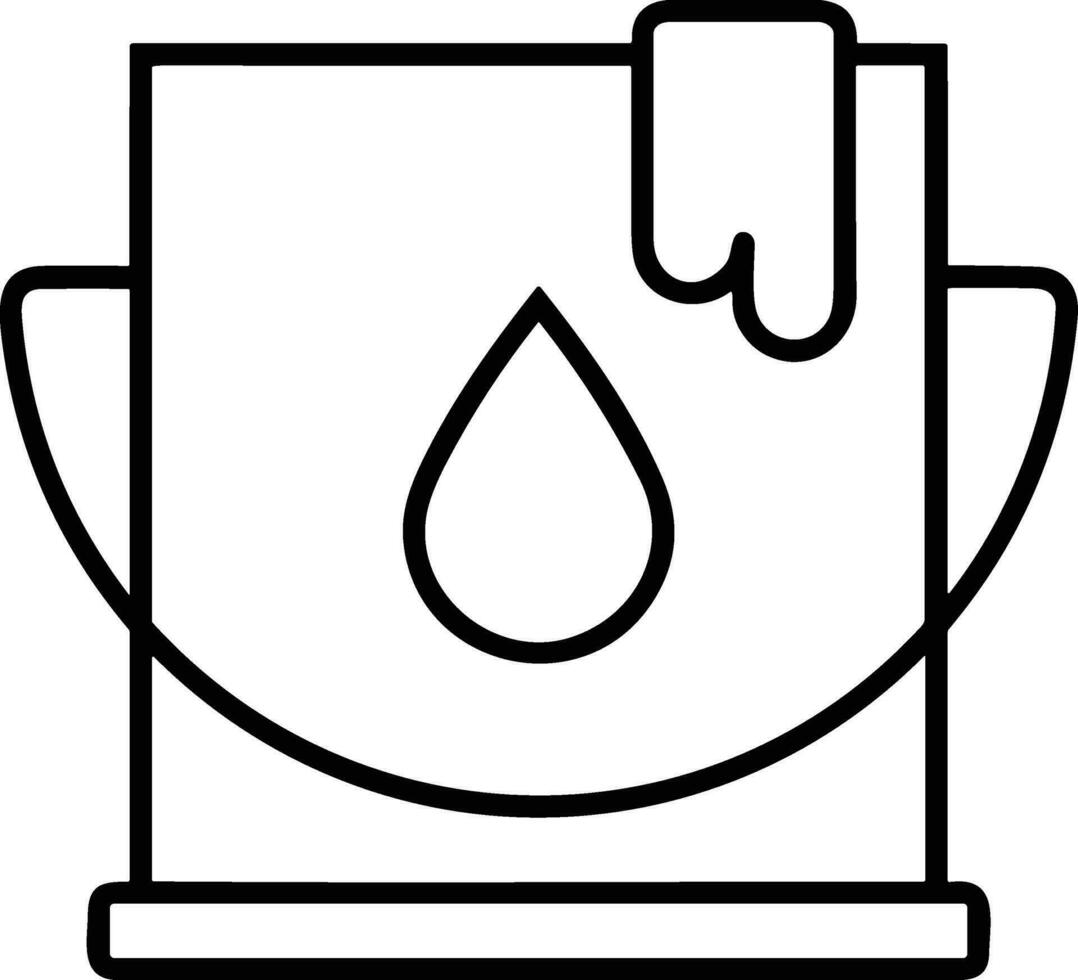 Bucket icon symbol vector image. Illustration of the bucket cleaning equipment washing outline design image. EPS 10