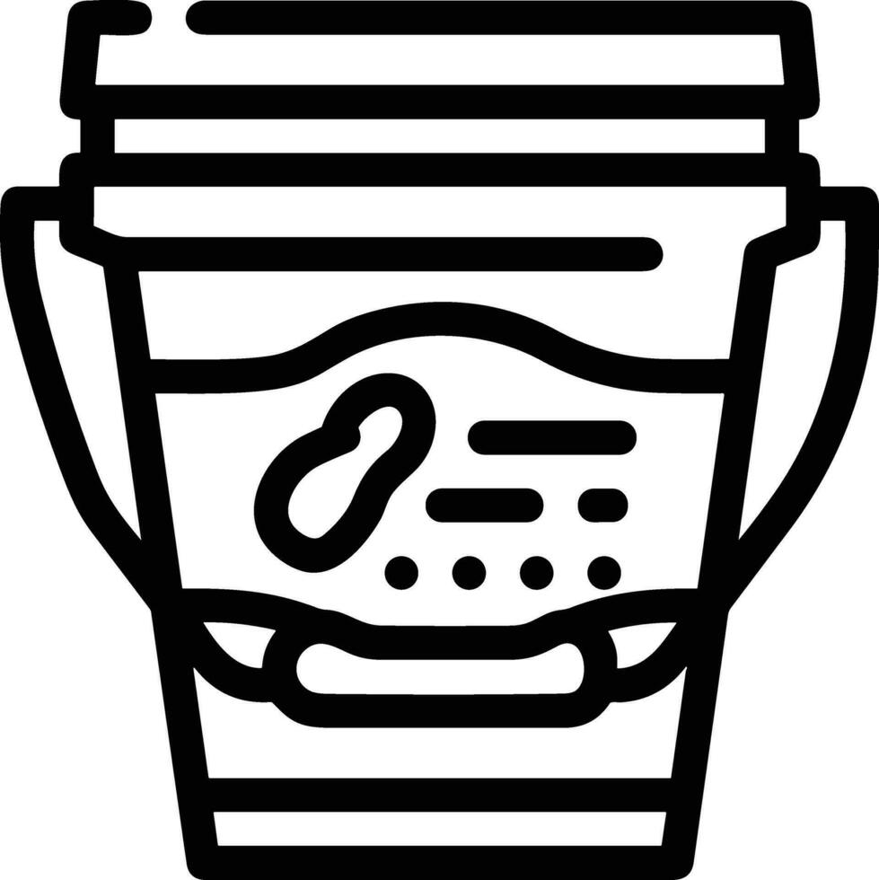 Bucket icon symbol vector image. Illustration of the bucket cleaning equipment washing outline design image. EPS 10