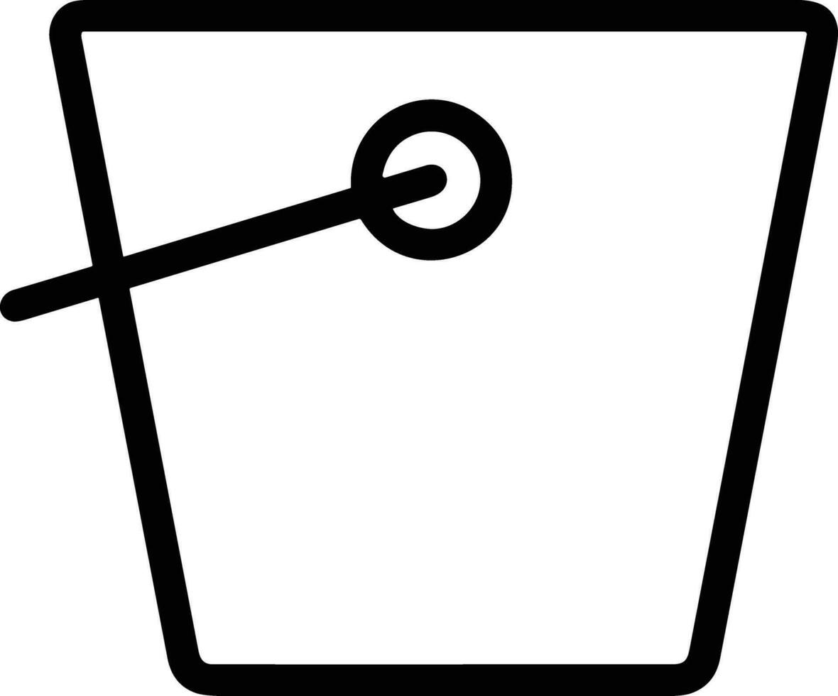 Bucket icon symbol vector image. Illustration of the bucket cleaning equipment washing outline design image. EPS 10