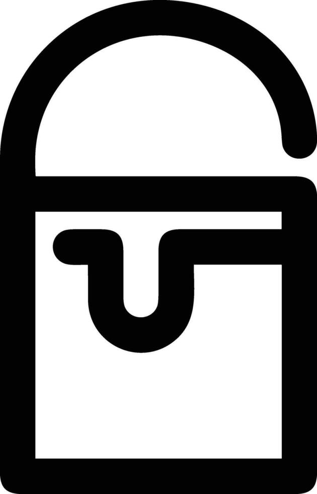 Bucket icon symbol vector image. Illustration of the bucket cleaning equipment washing outline design image. EPS 10