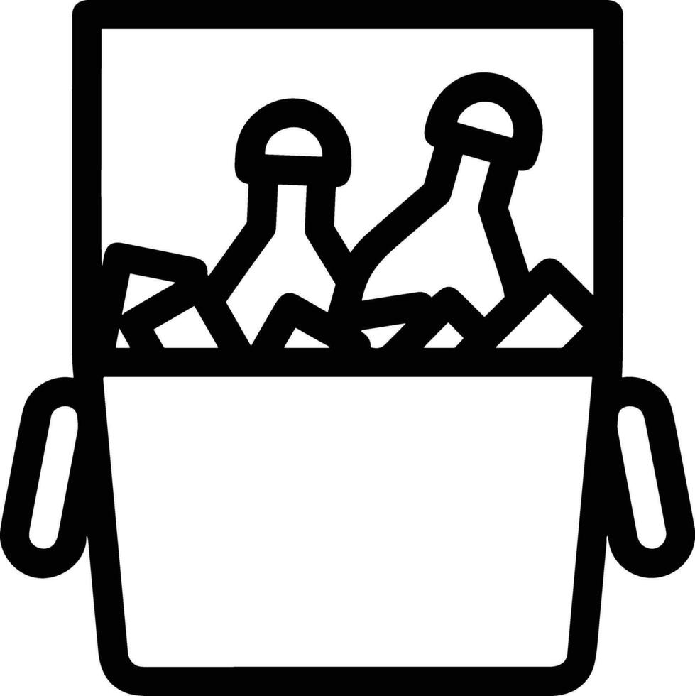 Bucket icon symbol vector image. Illustration of the bucket cleaning equipment washing outline design image. EPS 10