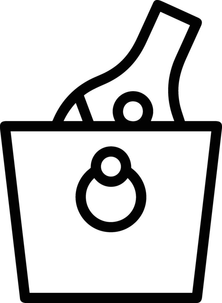 Bucket icon symbol vector image. Illustration of the bucket cleaning equipment washing outline design image. EPS 10