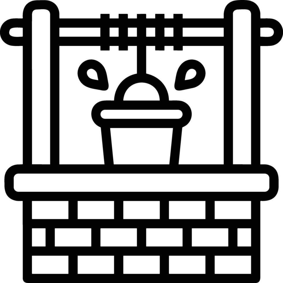 Bucket icon symbol vector image. Illustration of the bucket cleaning equipment washing outline design image. EPS 10