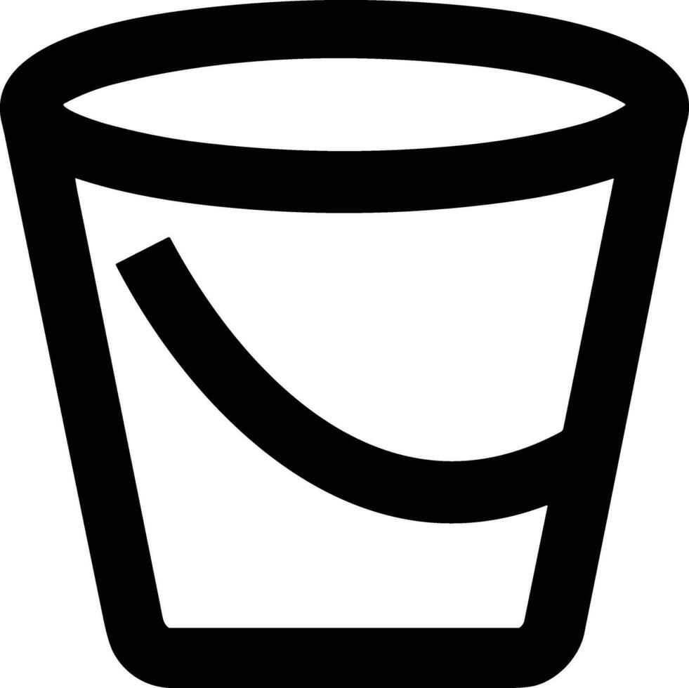 Bucket icon symbol vector image. Illustration of the bucket cleaning equipment washing outline design image. EPS 10