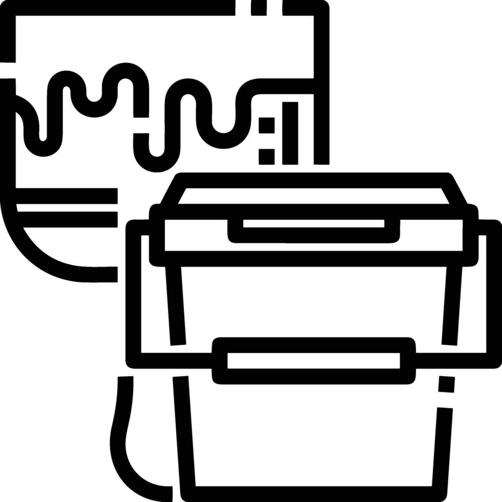 Bucket icon symbol vector image. Illustration of the bucket cleaning equipment washing outline design image. EPS 10