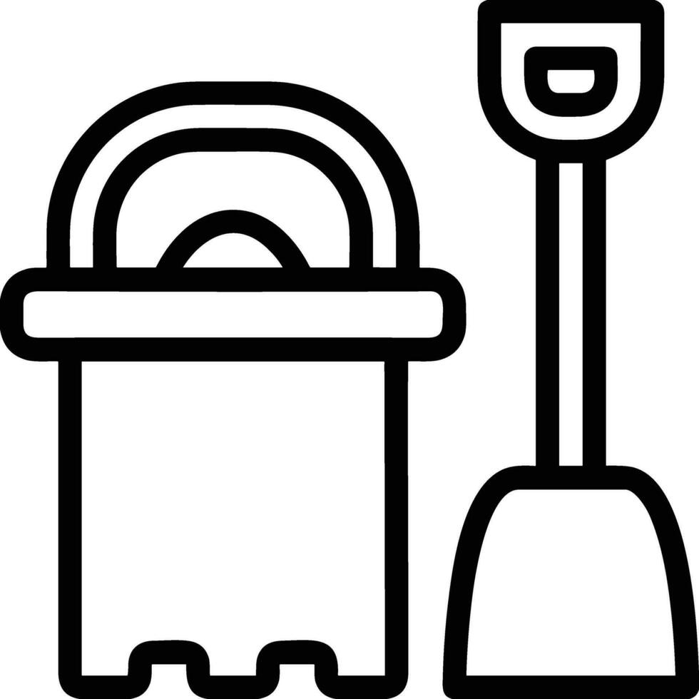Bucket icon symbol vector image. Illustration of the bucket cleaning equipment washing outline design image. EPS 10