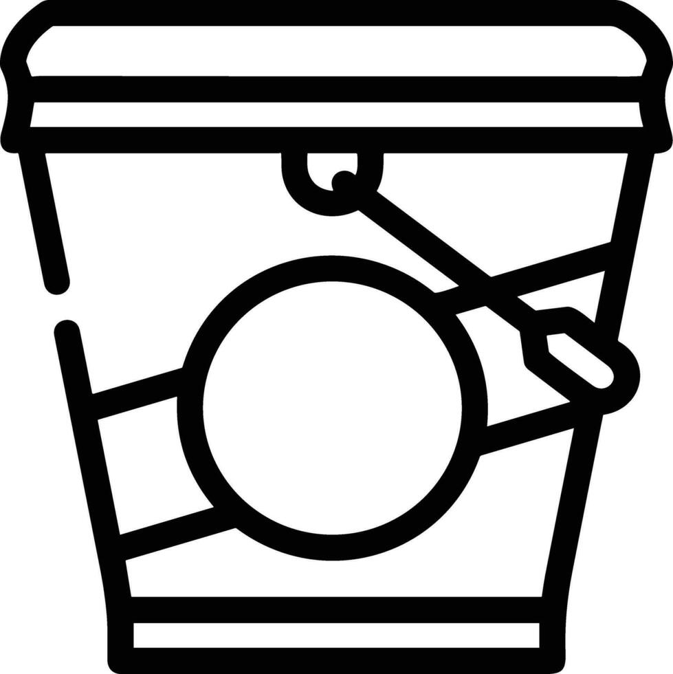 Bucket icon symbol vector image. Illustration of the bucket cleaning equipment washing outline design image. EPS 10