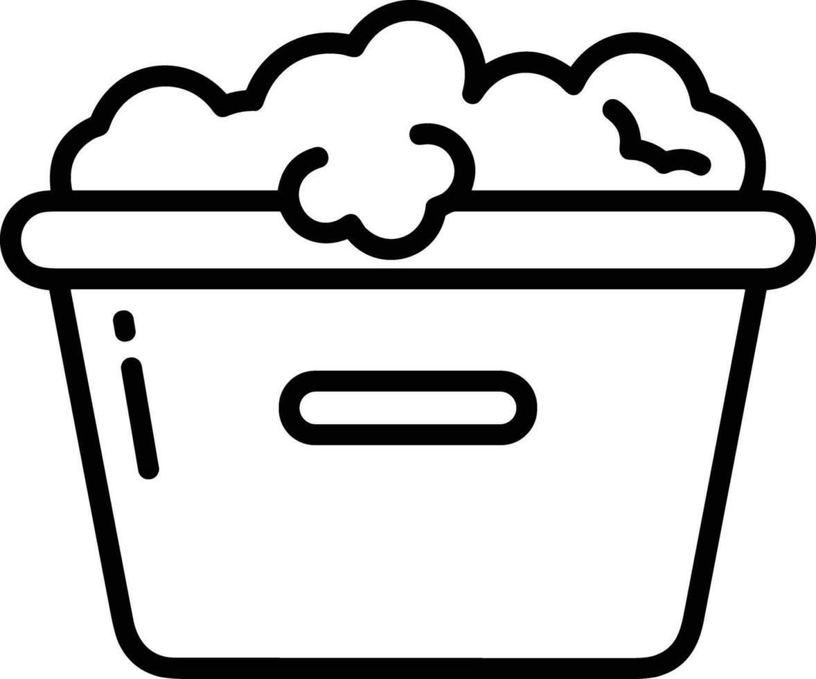 Bucket icon symbol vector image. Illustration of the bucket cleaning equipment washing outline design image. EPS 10