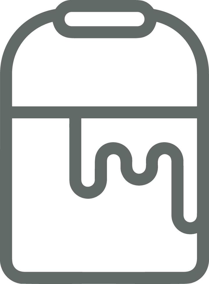 Bucket icon symbol vector image. Illustration of the bucket cleaning equipment washing outline design image. EPS 10