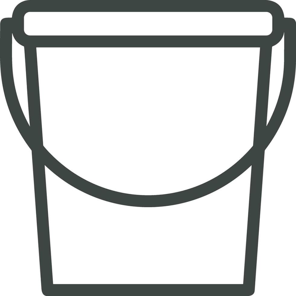 Bucket icon symbol vector image. Illustration of the bucket cleaning equipment washing outline design image. EPS 10