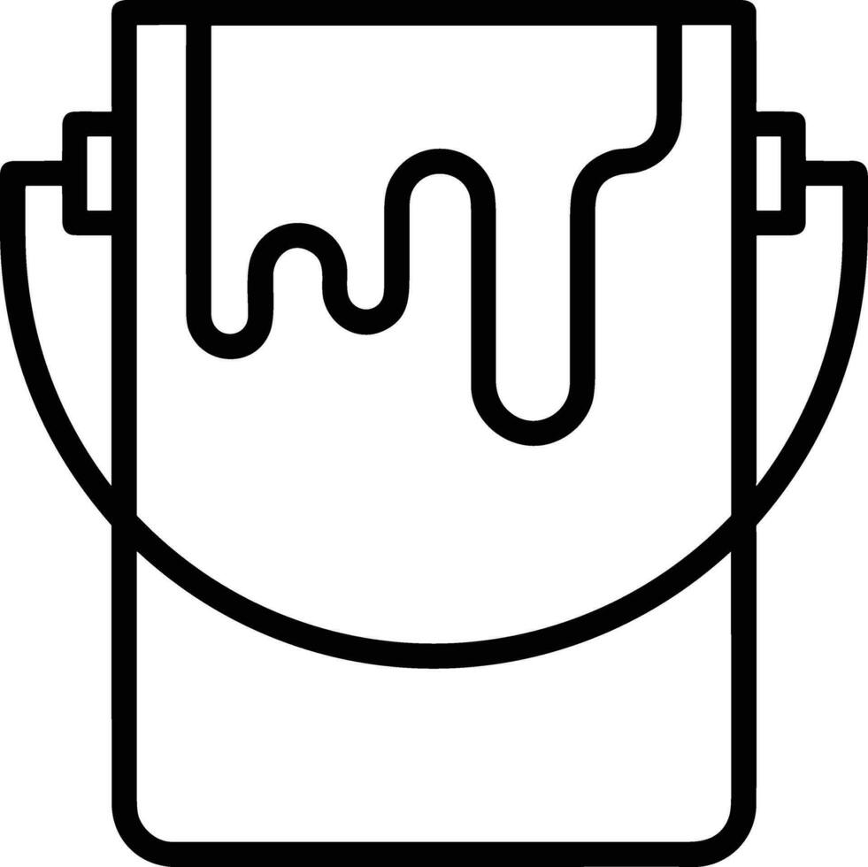 Bucket icon symbol vector image. Illustration of the bucket cleaning equipment washing outline design image. EPS 10