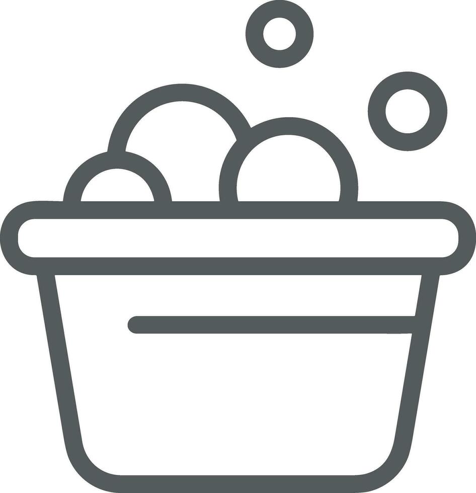 Bucket icon symbol vector image. Illustration of the bucket cleaning equipment washing outline design image. EPS 10