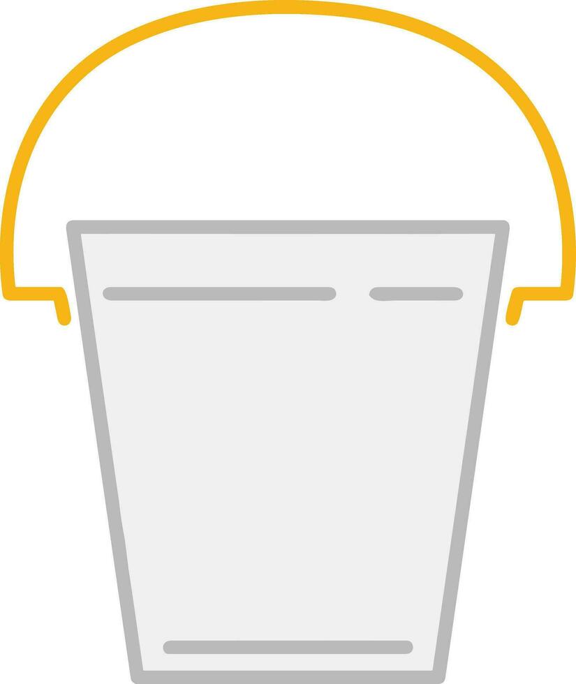 Bucket icon symbol vector image. Illustration of the bucket cleaning equipment washing outline design image. EPS 10
