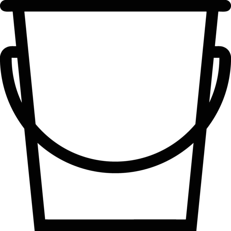 Bucket icon symbol vector image. Illustration of the bucket cleaning equipment washing outline design image. EPS 10