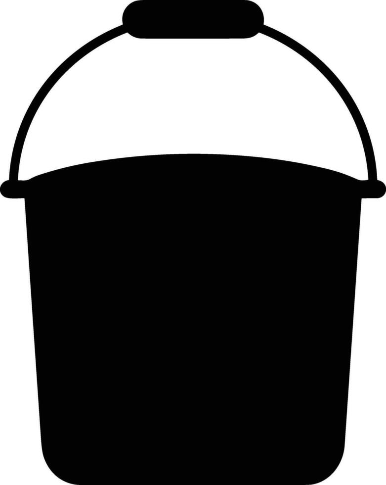 Bucket icon symbol vector image. Illustration of the bucket cleaning equipment washing outline design image. EPS 10