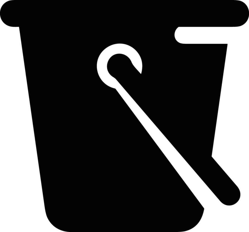 Bucket icon symbol vector image. Illustration of the bucket cleaning equipment washing outline design image. EPS 10