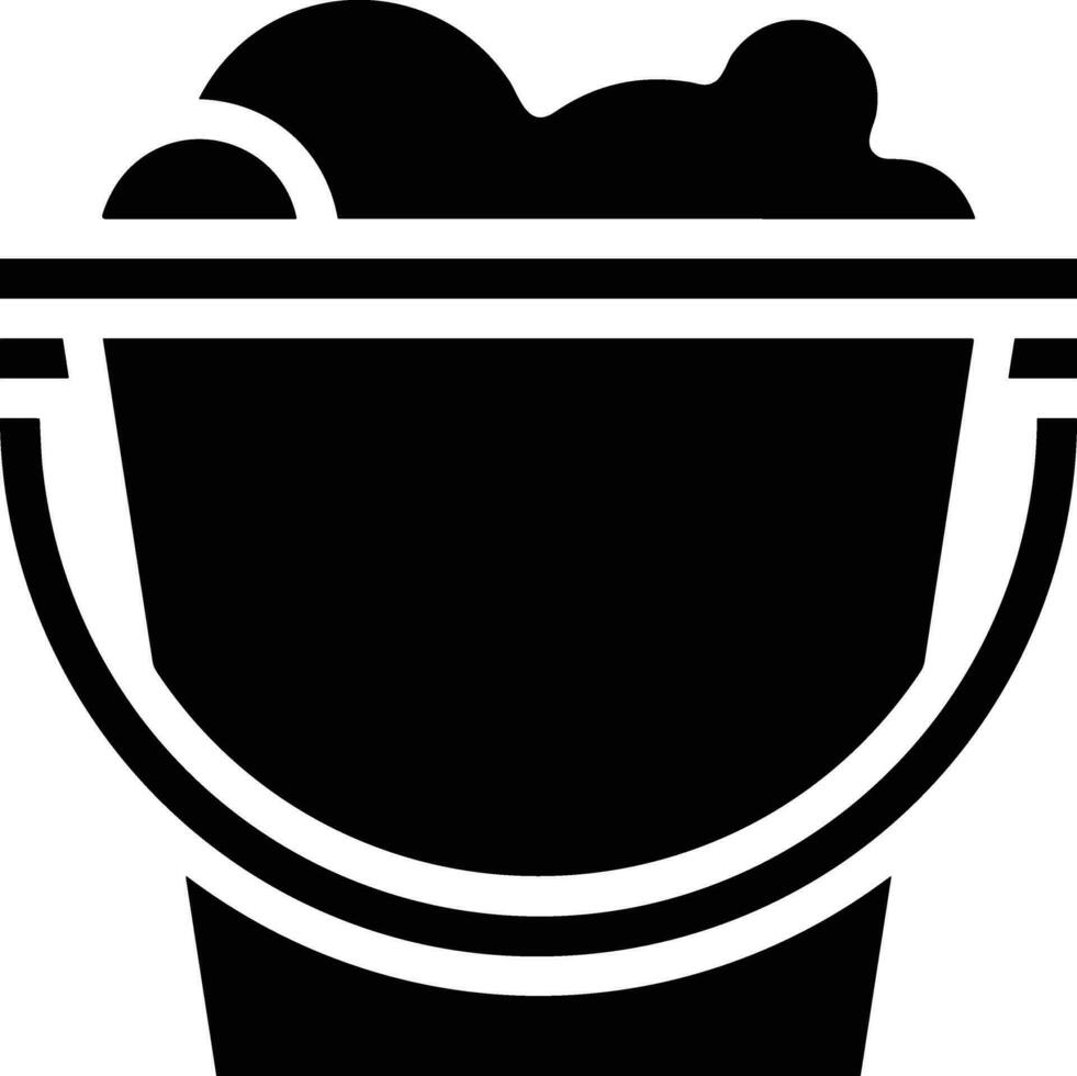 Bucket icon symbol vector image. Illustration of the bucket cleaning equipment washing outline design image. EPS 10