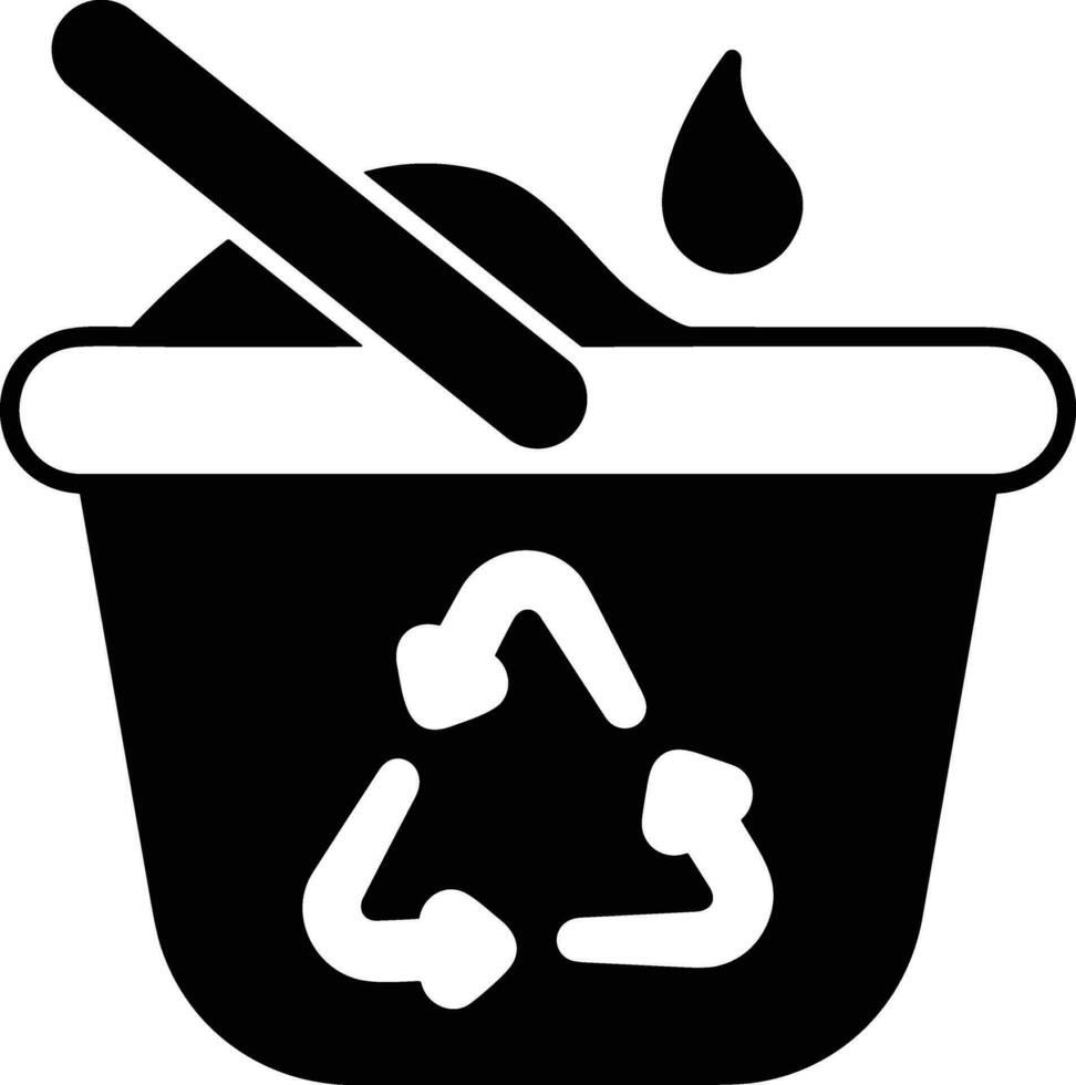 Bucket icon symbol vector image. Illustration of the bucket cleaning equipment washing outline design image. EPS 10