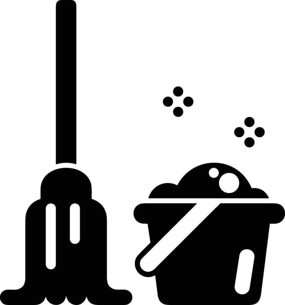 Bucket icon symbol vector image. Illustration of the bucket cleaning equipment washing outline design image. EPS 10