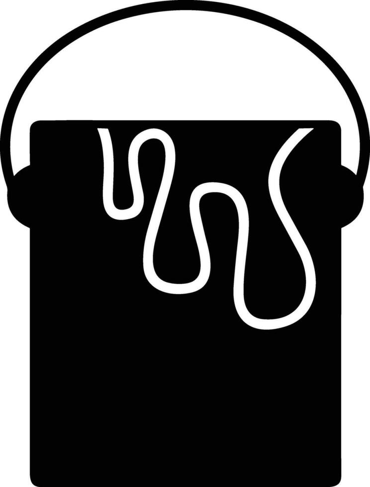 Bucket icon symbol vector image. Illustration of the bucket cleaning equipment washing outline design image. EPS 10