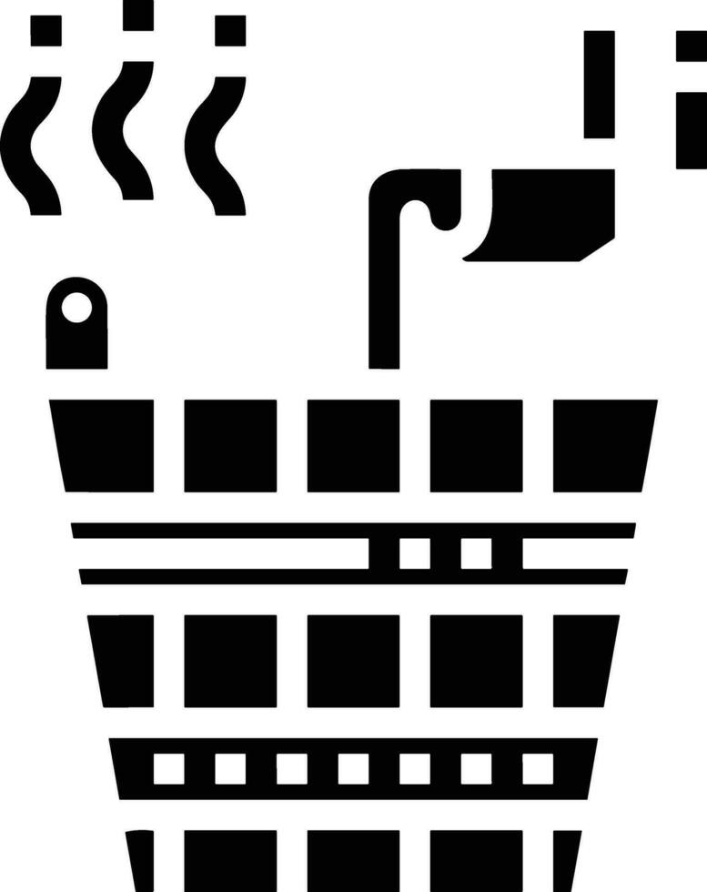Bucket icon symbol vector image. Illustration of the bucket cleaning equipment washing outline design image. EPS 10